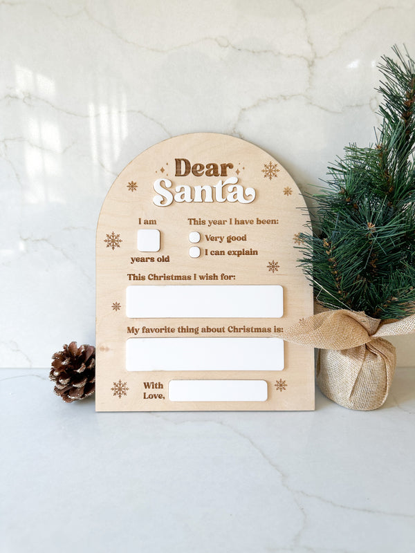 Dear Santa Wish Board - Petals and Ivy Designs