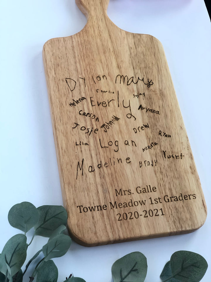 Retirement Signature Engraved Charcuterie Board - Petals and Ivy Designs