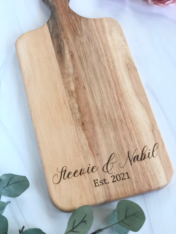 Couple Engraved Charcuterie Board