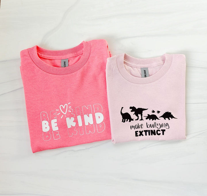 Be Kind Anti-Bullying Pink T-Shirt - Petals and Ivy Designs