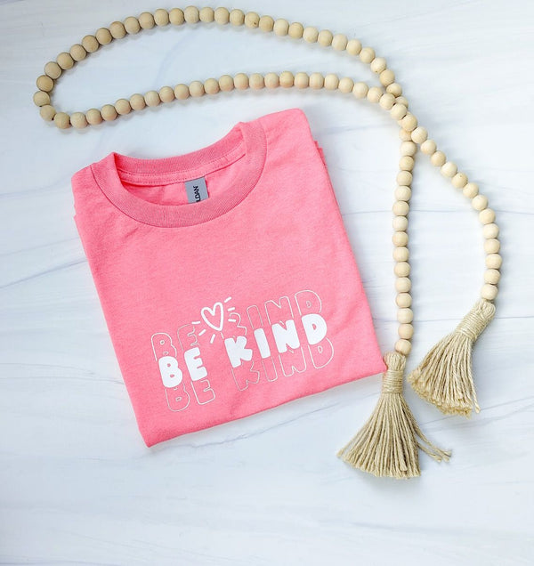 Be Kind Anti-Bullying Pink T-Shirt - Petals and Ivy Designs
