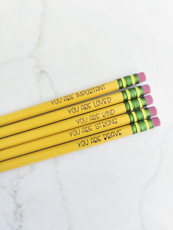 Affirmation Pencils - Pack of 5