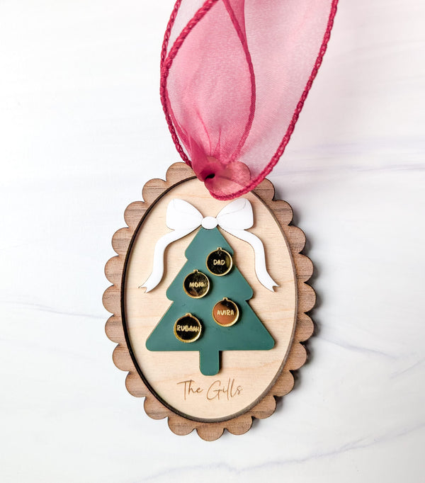 Family Tree Oval Ornament
