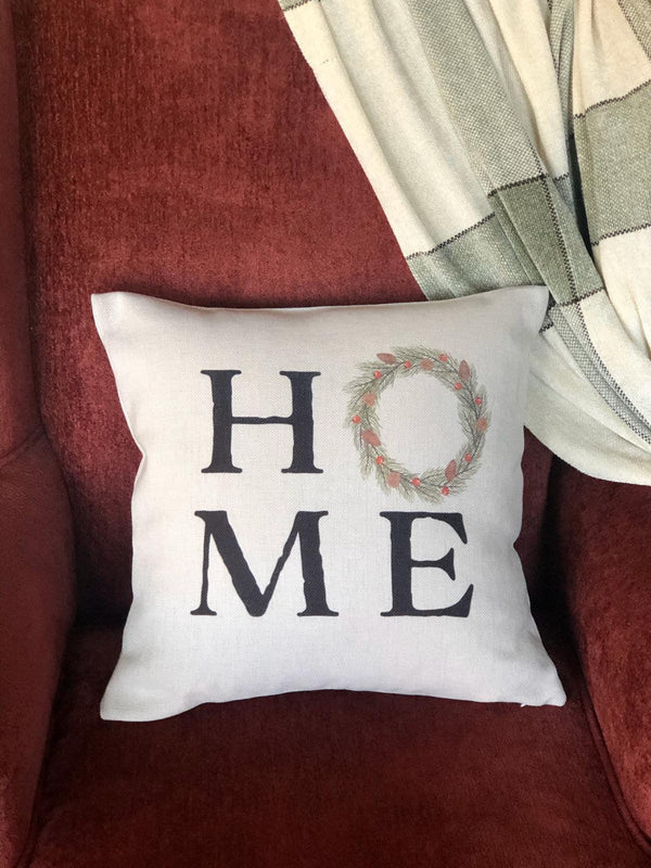 Home Wreath Pillowcase.