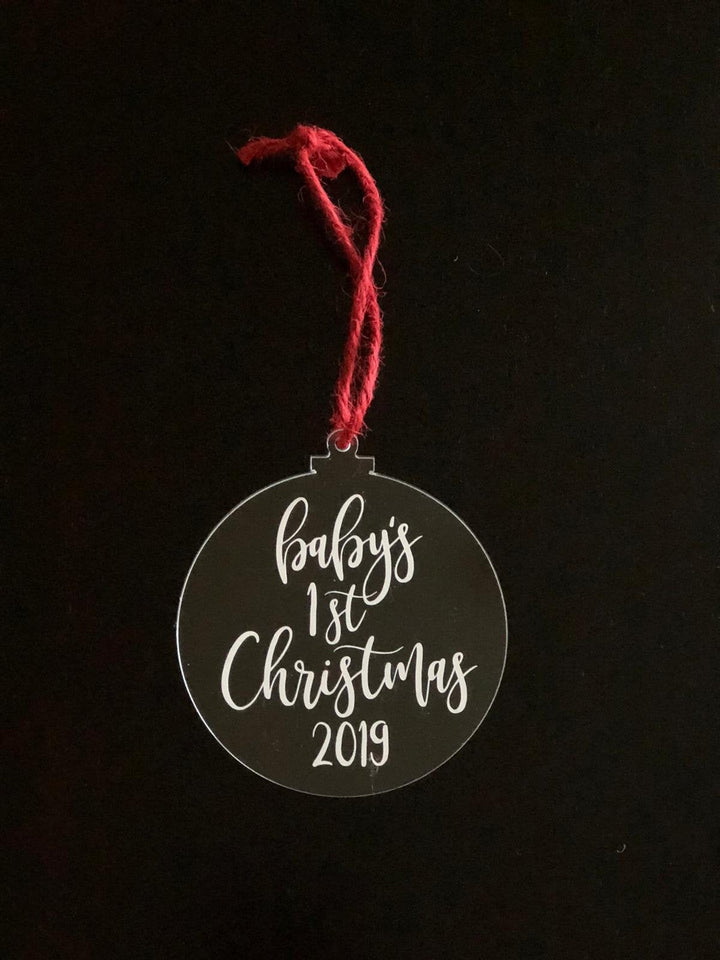 Baby's 1st Christmas Flat Christmas Ornament - Petals and Ivy Designs