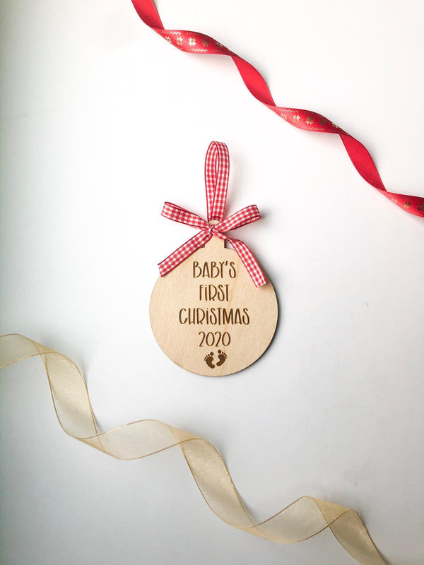 Baby's First Christmas Engraved Christmas Ornament