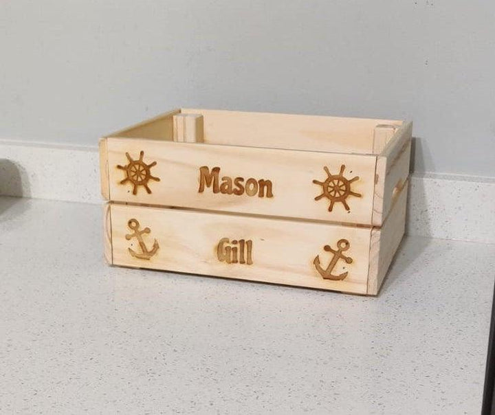 Personalized Nautical Crate - Petals and Ivy Designs