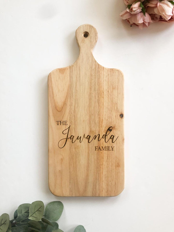 Family Engraved Charcuterie Board - Petals and Ivy Designs