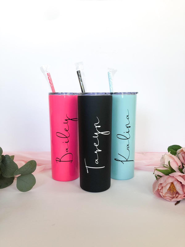 Personalized 20oz Steel Tumbler - Petals and Ivy Designs