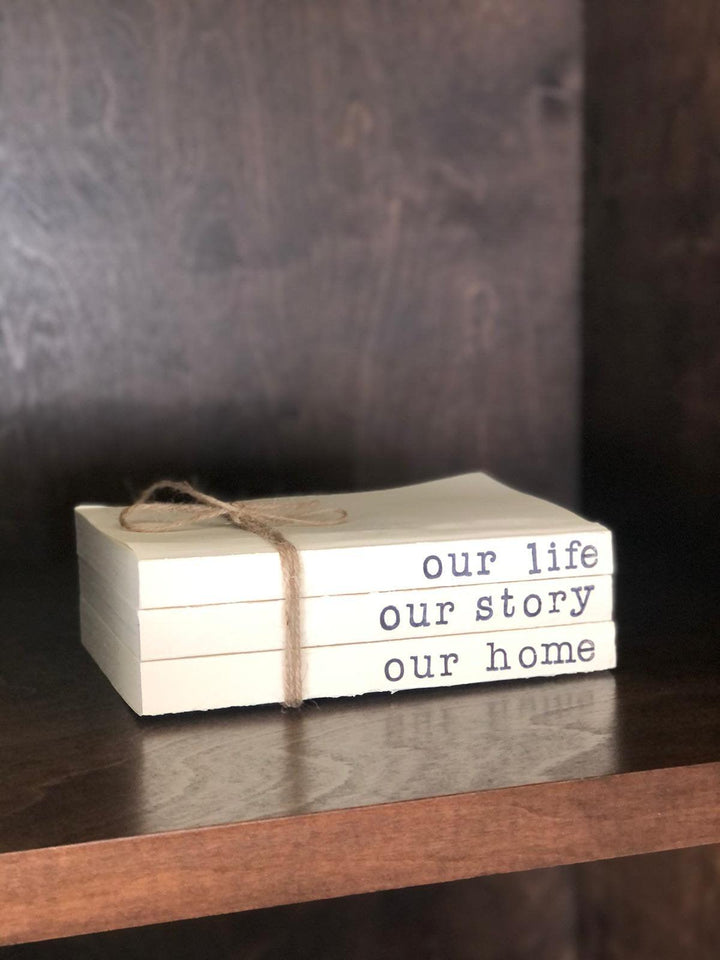 Our Story, Our Life, Our Home Stamped Books - Petals and Ivy Designs