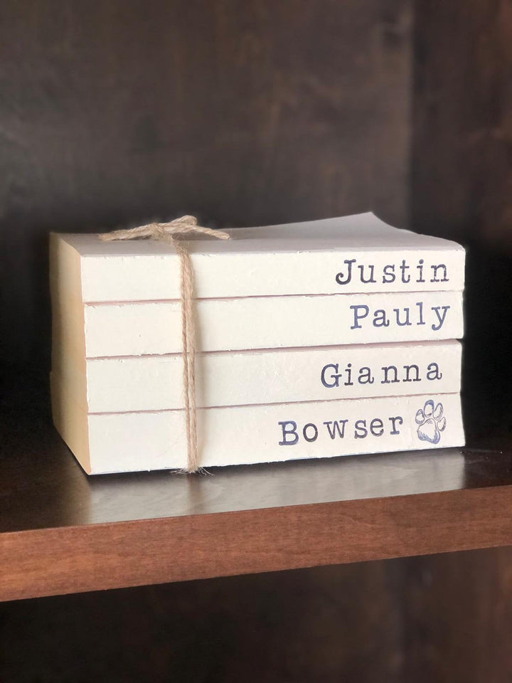 Custom Family Stamped Book Set - Petals and Ivy Designs
