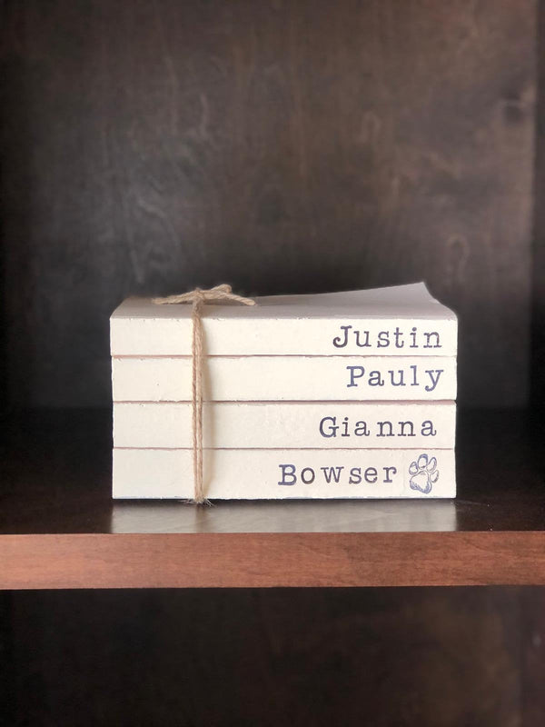 Custom Family Stamped Book Set