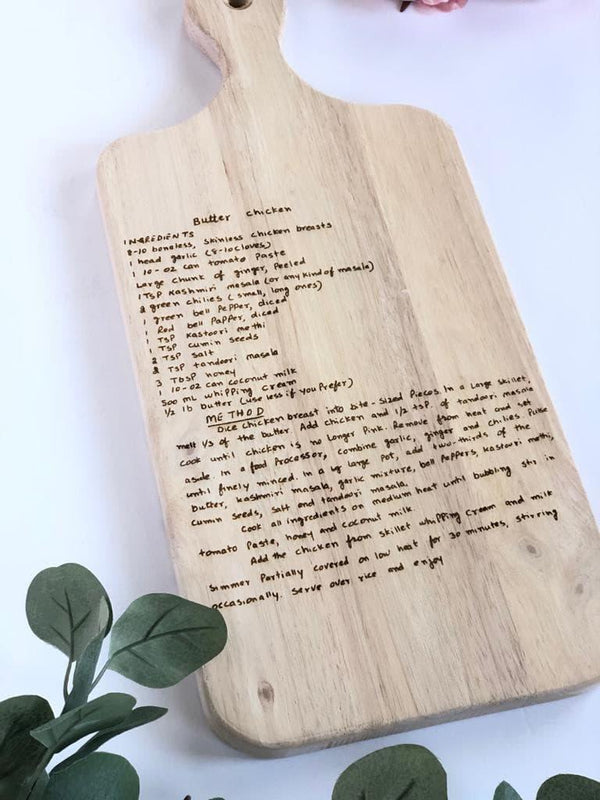 Recipe Engraved Charcuterie Board - Petals and Ivy Designs